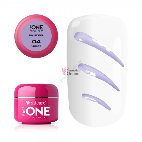 Gel UV Base One Silcare pentru pictura, carving, mov deschis 04